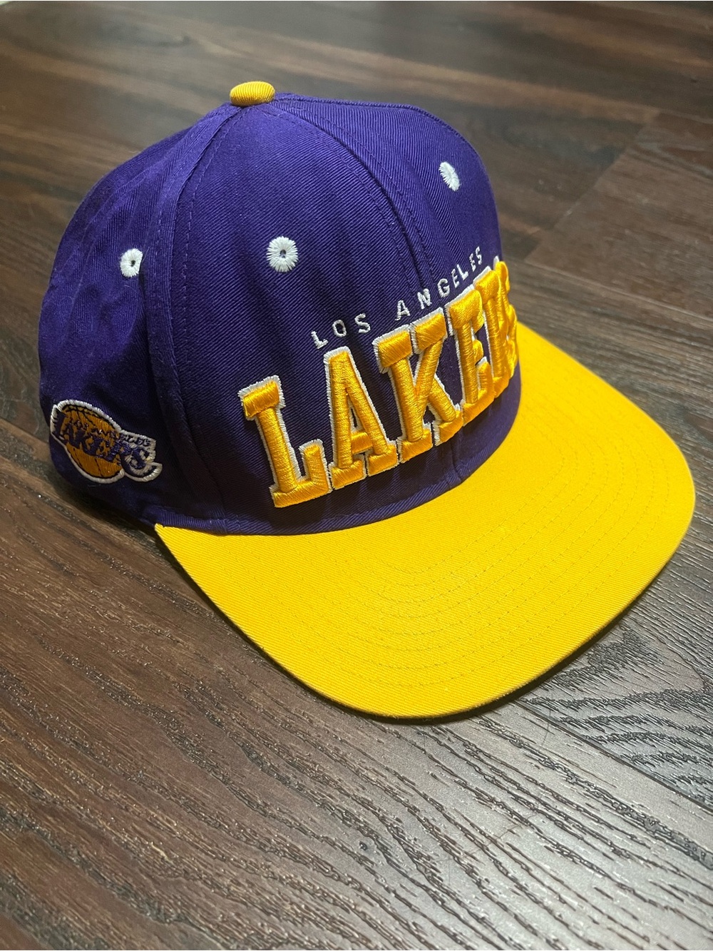 Los Angeles Lakers NBA SnapBack Hat LA Basketball Purple/Gold Cap Embroidered